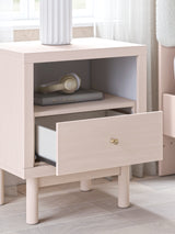 Wistenpine Full Panel Bed with Dresser and Nightstand in Blush from Ashley - Luna Furniture