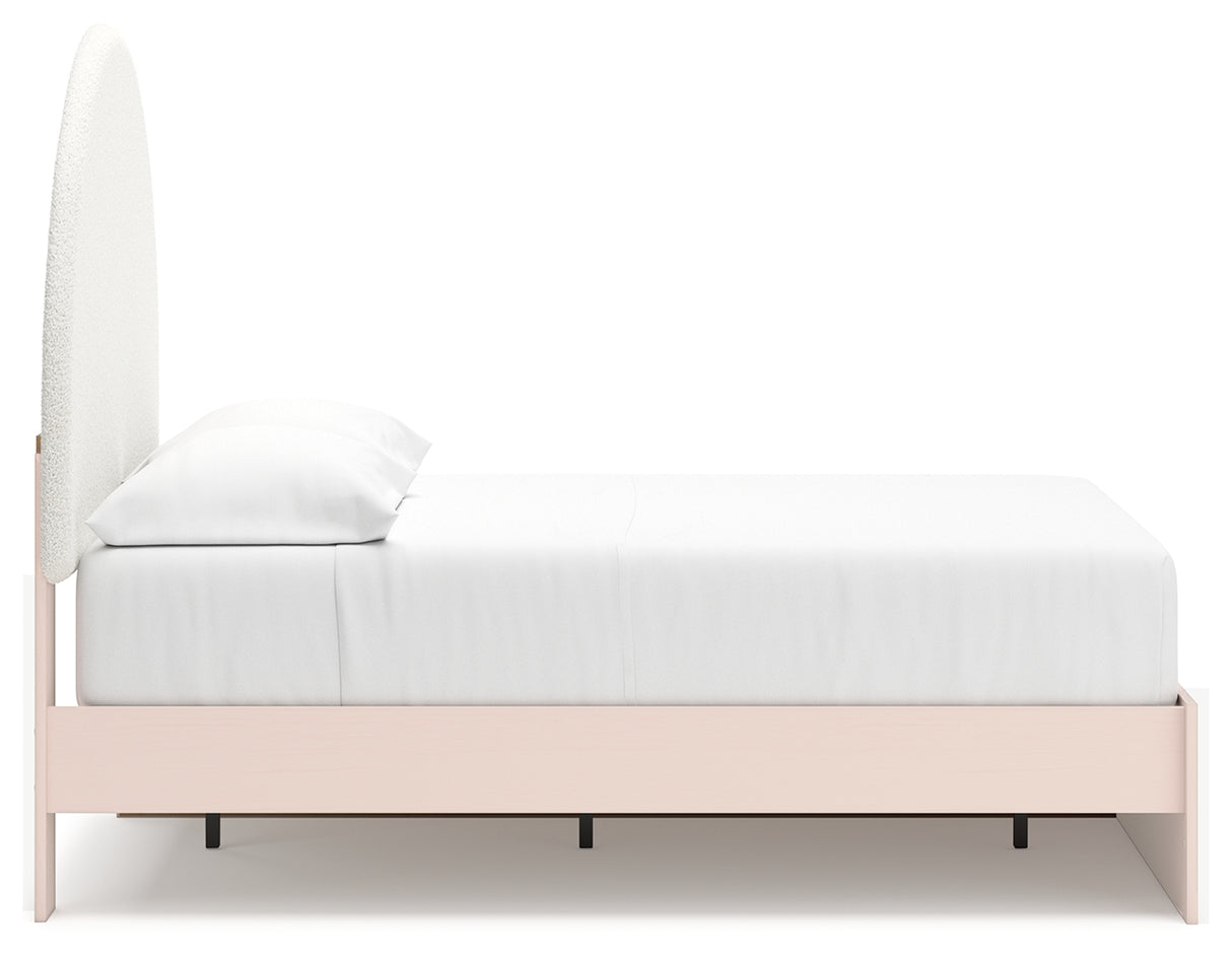 Wistenpine Full Panel Bed with Dresser and Nightstand in Blush from Ashley - Luna Furniture