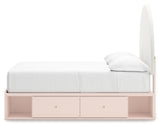 Wistenpine Full Panel Bed with Dresser and Nightstand in Blush from Ashley - Luna Furniture