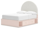 Wistenpine Full Panel Bed with Dresser and Nightstand in Blush from Ashley - Luna Furniture