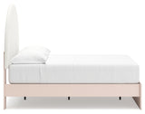 Wistenpine Full Upholstered Panel Bed with Dresser and 2 Nightstands in Blush - PKG018941