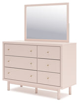 Wistenpine Full Upholstered Panel Bed with Dresser and 2 Nightstands in Blush - PKG018941