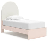 Wistenpine Twin Panel Bed with Dresser and Nightstand in Blush from Ashley - Luna Furniture