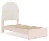 Wistenpine Twin Panel Bed with Dresser and Nightstand in Blush from Ashley - Luna Furniture