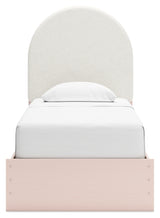 Wistenpine Twin Upholstered Panel Bed with Dresser in Blush from Ashley - Luna Furniture