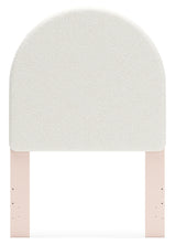 Wistenpine Twin Upholstered Panel Headboard with Mirrored Dresser and Chest in Blush - PKG018709