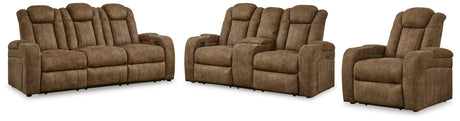 Wolfridge Sofa, Loveseat and Recliner in Brindle - PKG015543