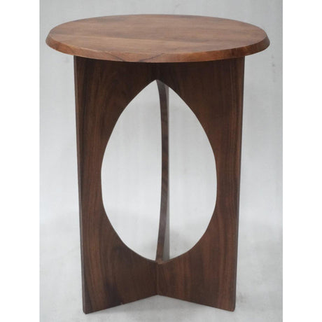 Wood, 18"d 24"h Modern Side Table, Dk Brown Kd from Sagebrook Home - Luna Furniture