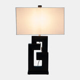 Wood, 27"h Geometric Lamp, Black from Sagebrook Home - Luna Furniture