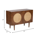 Wood, 39"l 2-door Sideboard, Brown Kd from Sagebrook Home - Luna Furniture