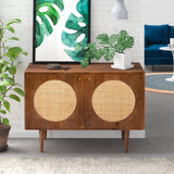 Wood, 39"l 2-door Sideboard, Brown Kd from Sagebrook Home - Luna Furniture