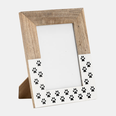 Wood,5x7, Dog-paws Photo Frame,white - 17803-01