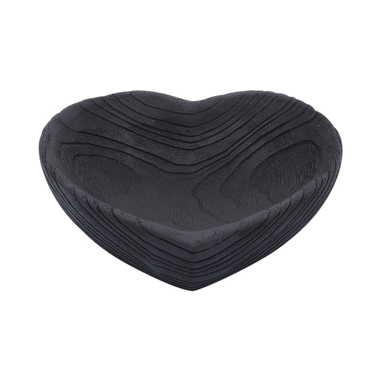 Wood, S/2 9/10" Heart Bowls, Black - 16568-02