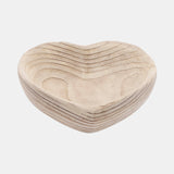 Wood, S/2 9/10" Heart Bowls, Natural - 16568-03