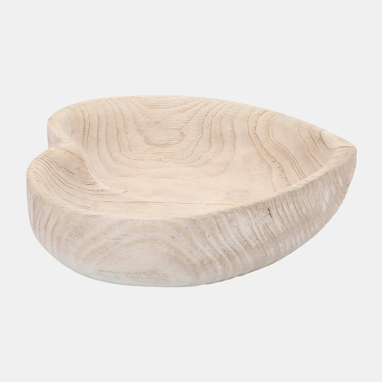 Wood, S/2 9/10" Heart Bowls, Natural - 16568-03