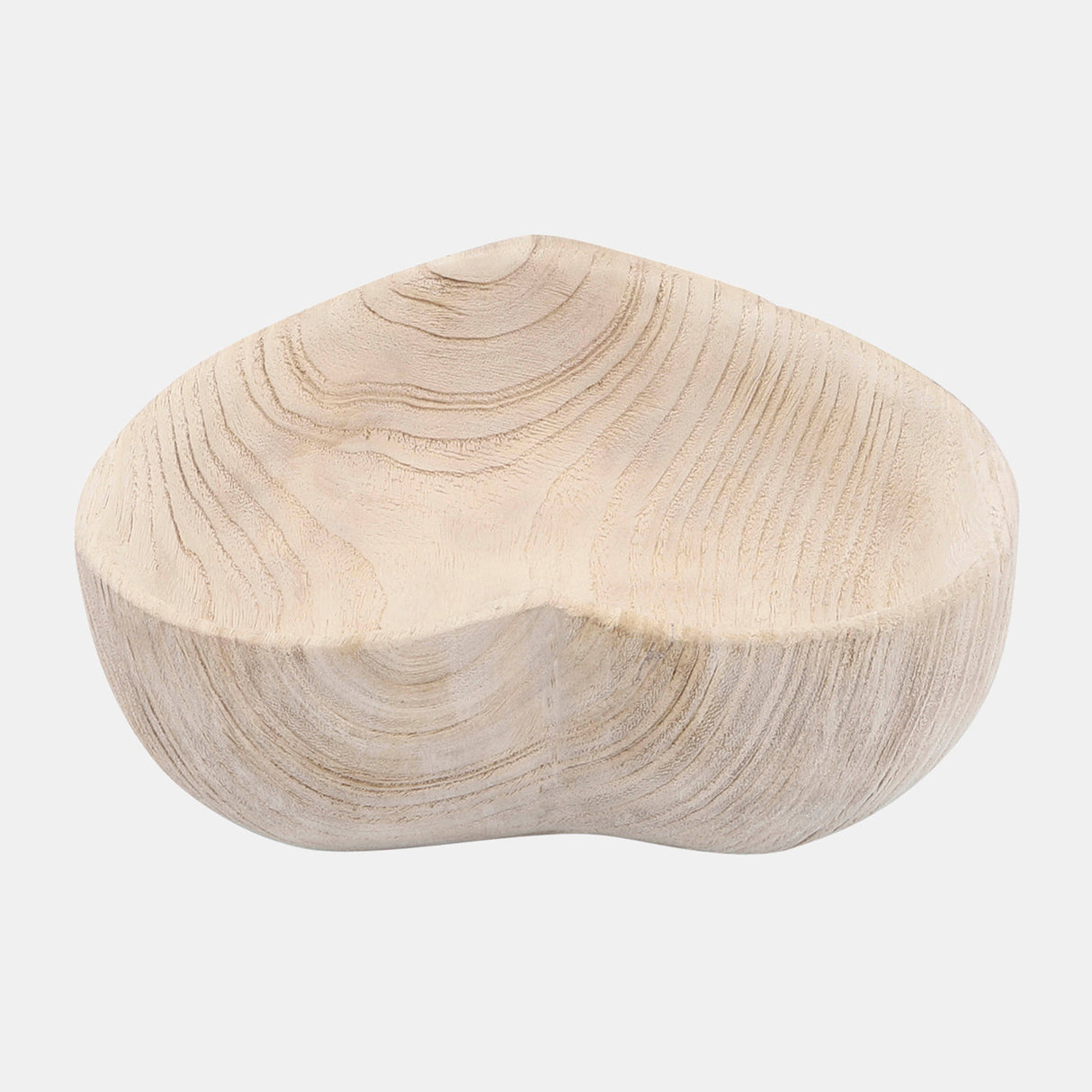 Wood, S/2 9/10" Heart Bowls, Natural - 16568-03