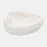 Wood, S/2 9/10" Heart Bowls, White - 16568-01