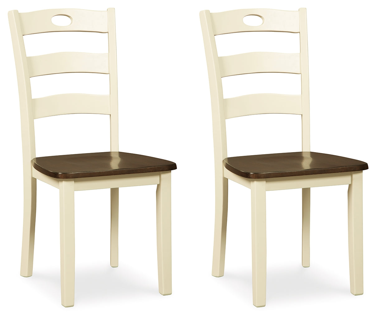 Woodanville 2-Piece Dining Room Chair in Cream/Brown from Ashley - Luna Furniture