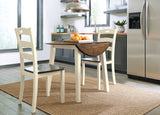 Woodanville Dining Table and 2 Chairs in Cream/Brown - PKG000098