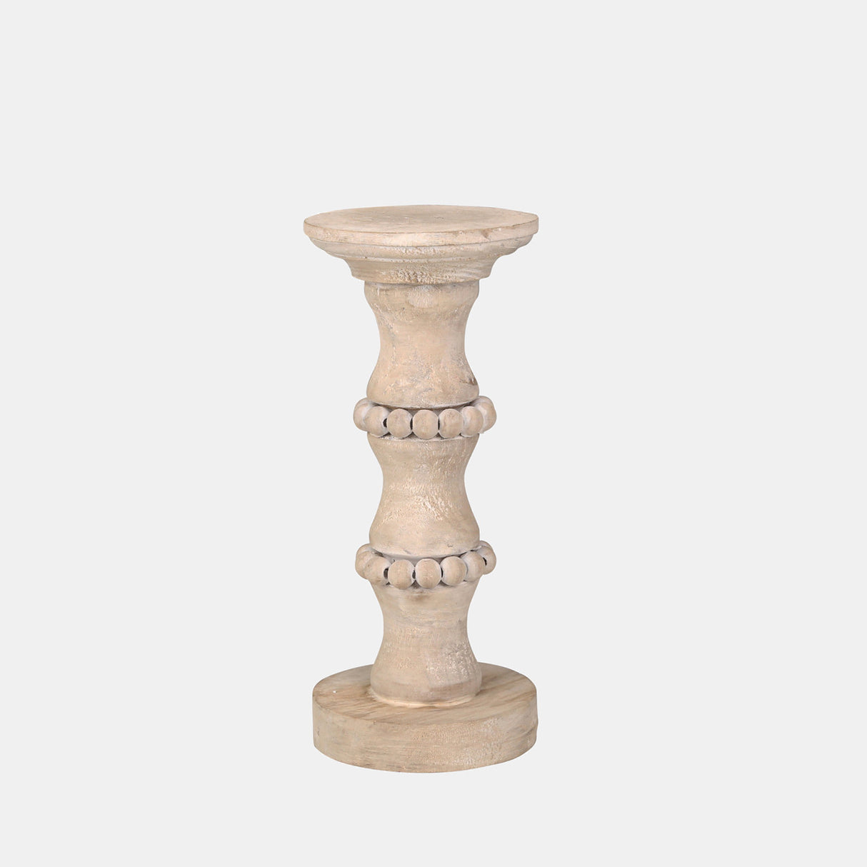 Wooden 11" Antique Style Candle Holder - 14498-03