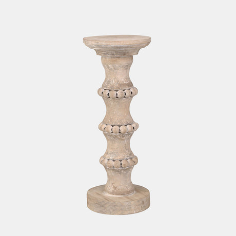 Wooden 13" Antique Style Candle Holder from Sagebrook Home - Luna Furniture