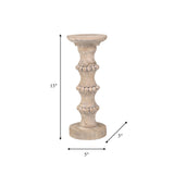 Wooden 13" Antique Style Candle Holder - 14498-02