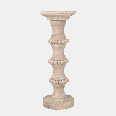 Wooden 14" Antique Style Candle Holder from Sagebrook Home - Luna Furniture