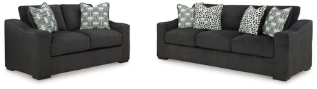 Wryenlynn Sofa and Loveseat in Onyx - PKG018530