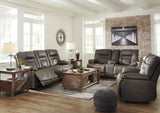 Wurstrow Sofa, Loveseat and Recliner in Smoke - PKG008012