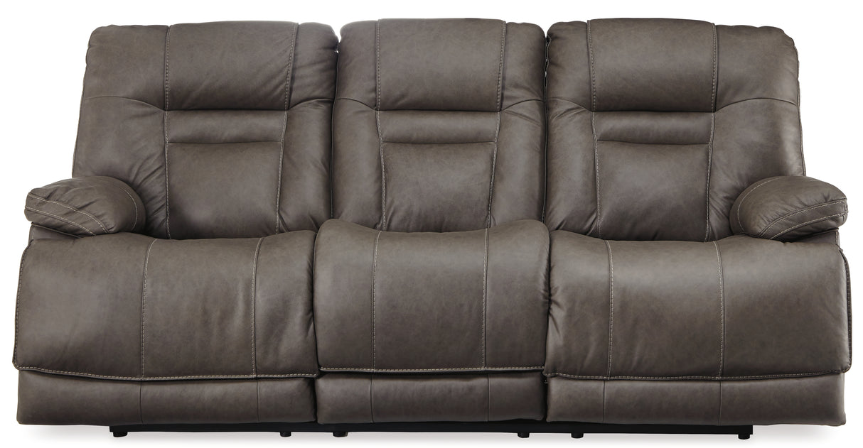 Wurstrow Sofa, Loveseat and Recliner in Smoke - PKG008012