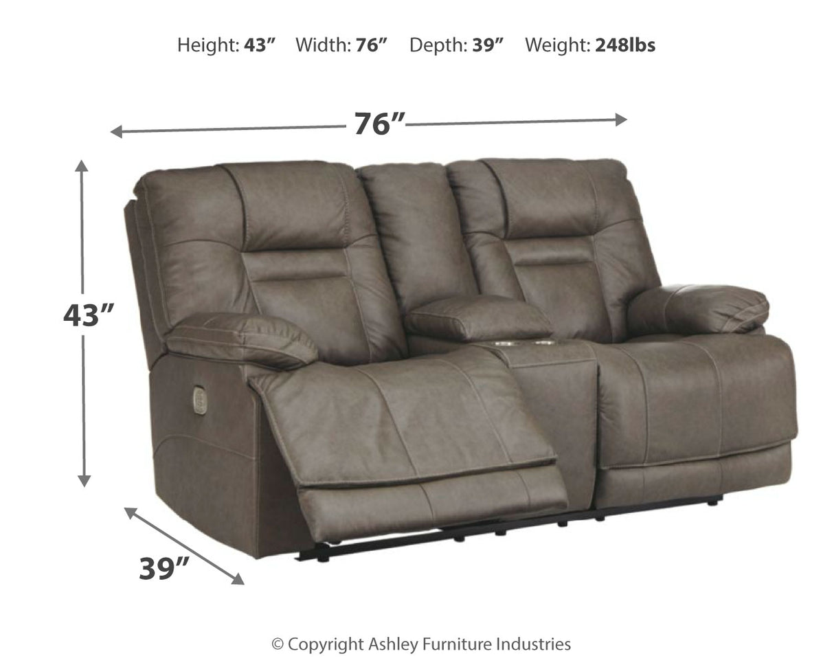 Wurstrow Sofa, Loveseat and Recliner in Smoke - PKG008012