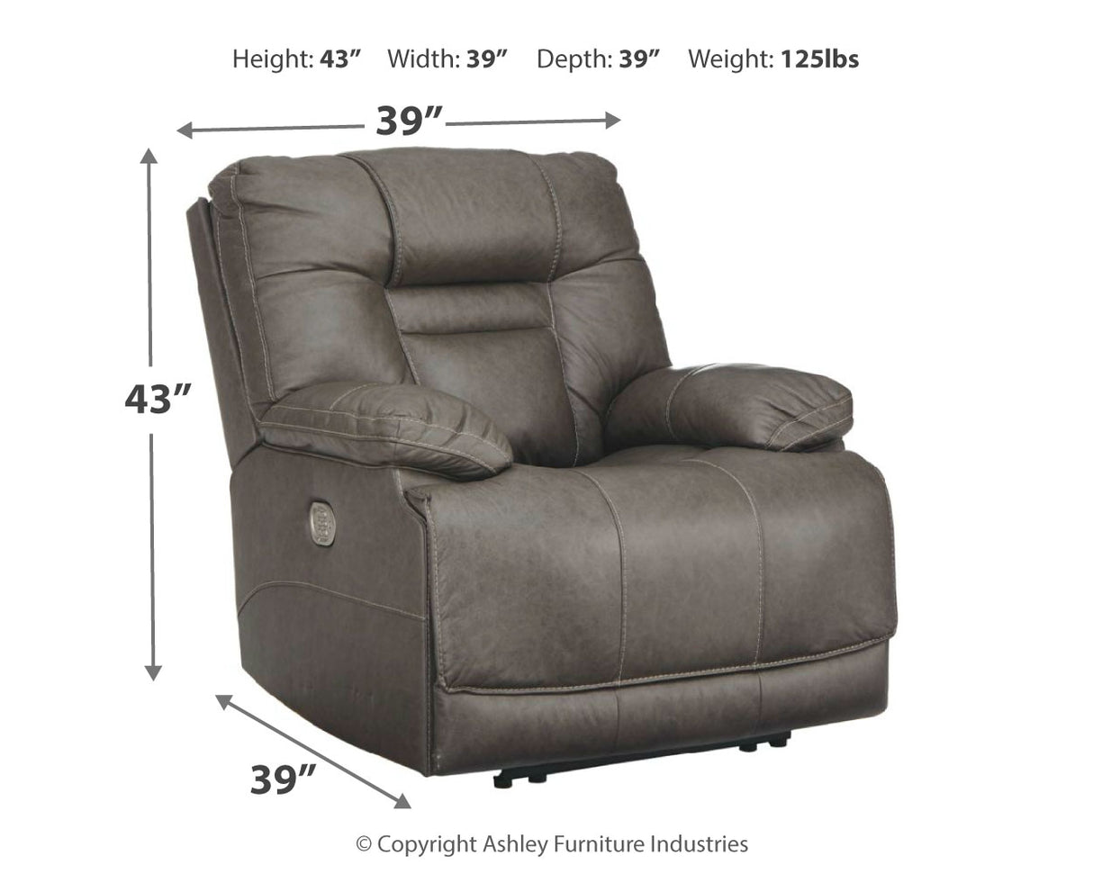 Wurstrow Sofa, Loveseat and Recliner in Smoke - PKG008012