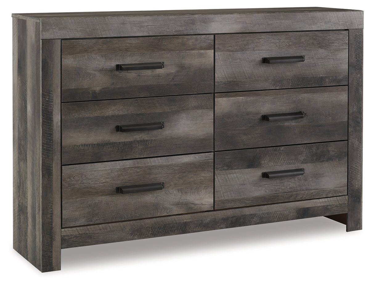 Wynnlow King Crossbuck Panel Bed with Dresser in Gray from Ashley - Luna Furniture