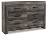 Wynnlow King Crossbuck Panel Bed with Dresser in Gray from Ashley - Luna Furniture