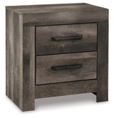 Wynnlow King Panel Bed with Mirrored Dresser and Nightstand in Gray from Ashley - Luna Furniture