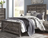 Wynnlow Queen Crossbuck Panel Bed with Dresser in Gray from Ashley - Luna Furniture