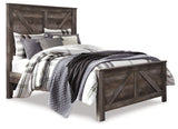 Wynnlow Queen Crossbuck Panel Bed with Dresser in Gray from Ashley - Luna Furniture