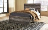 Wynnlow Queen Panel Bed with Mattress in Gray from Ashley - Luna Furniture