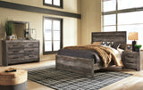 Wynnlow Queen Panel Bed with Mirrored Dresser in Gray from Ashley - Luna Furniture