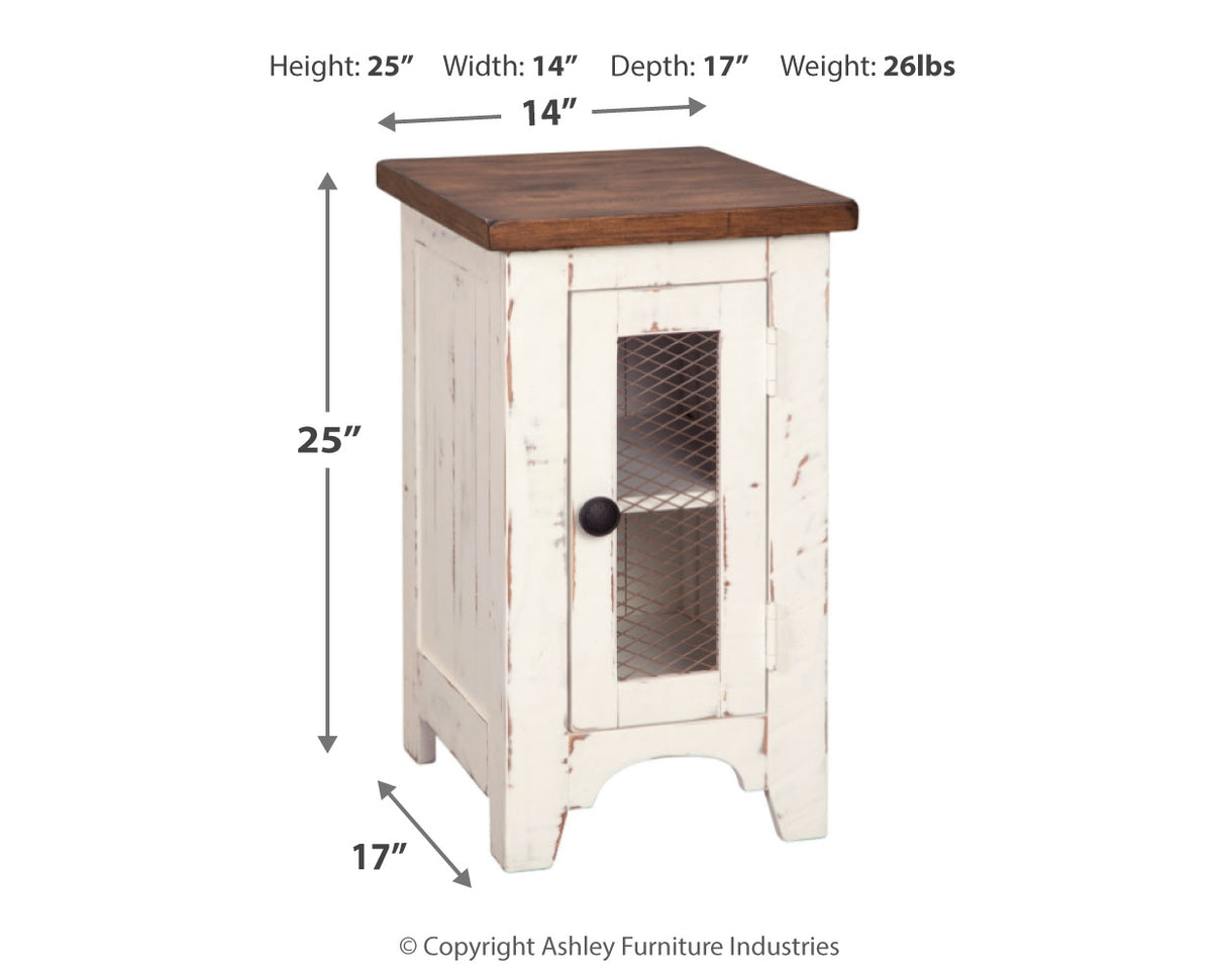 Wystfield 2 End Tables in White/Brown from Ashley - Luna Furniture