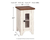 Wystfield 2 End Tables in White/Brown from Ashley - Luna Furniture