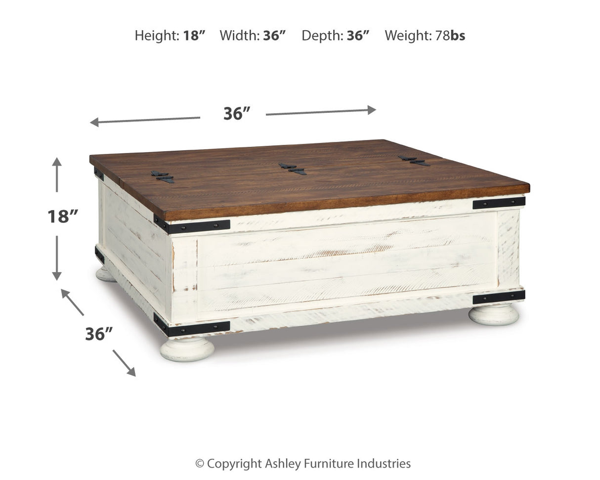 Wystfield Coffee Table with 1 End Table in White/Brown from Ashley - Luna Furniture