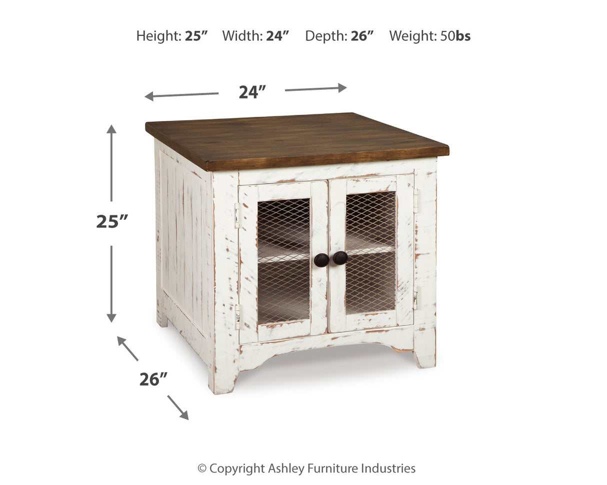 Wystfield Coffee Table with 1 End Table in White/Brown from Ashley - Luna Furniture