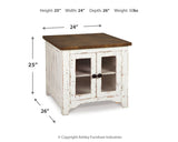 Wystfield Coffee Table with 1 End Table in White/Brown from Ashley - Luna Furniture