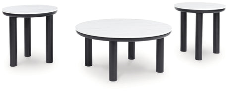 Xandrum Black/White Table from Ashley - Luna Furniture