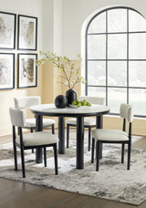 Xandrum Dining Table and 4 Chairs in Black from Ashley - Luna Furniture