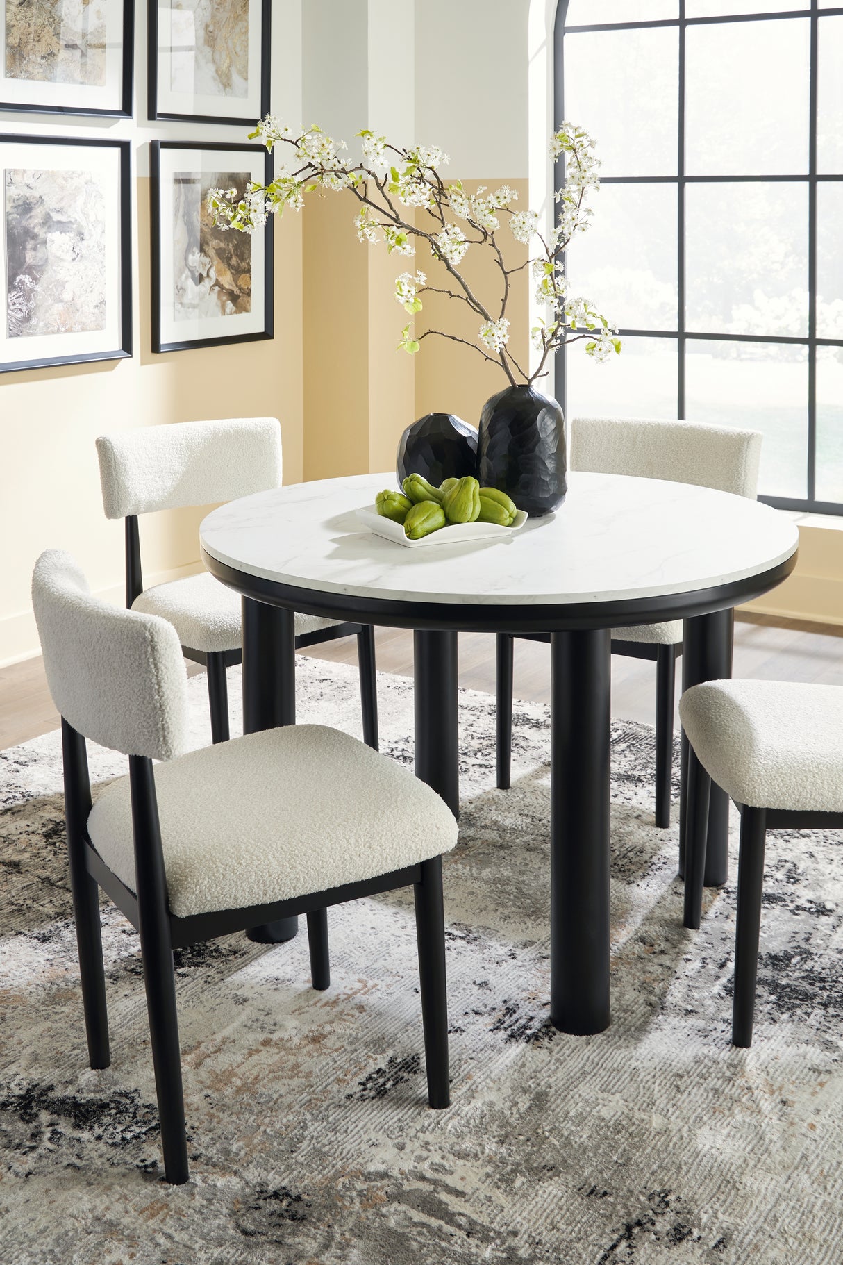 Xandrum Dining Table and 4 Chairs in Black from Ashley - Luna Furniture