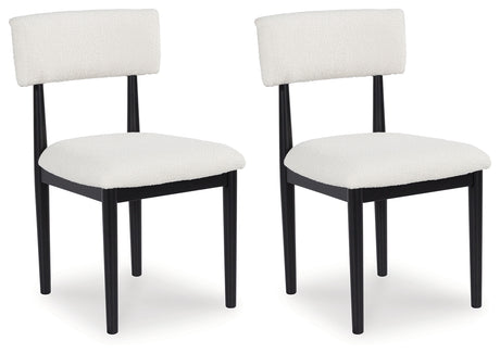 Xandrum White/Black Dining Chair, Set of 2 - D429-02 - Luna Furniture