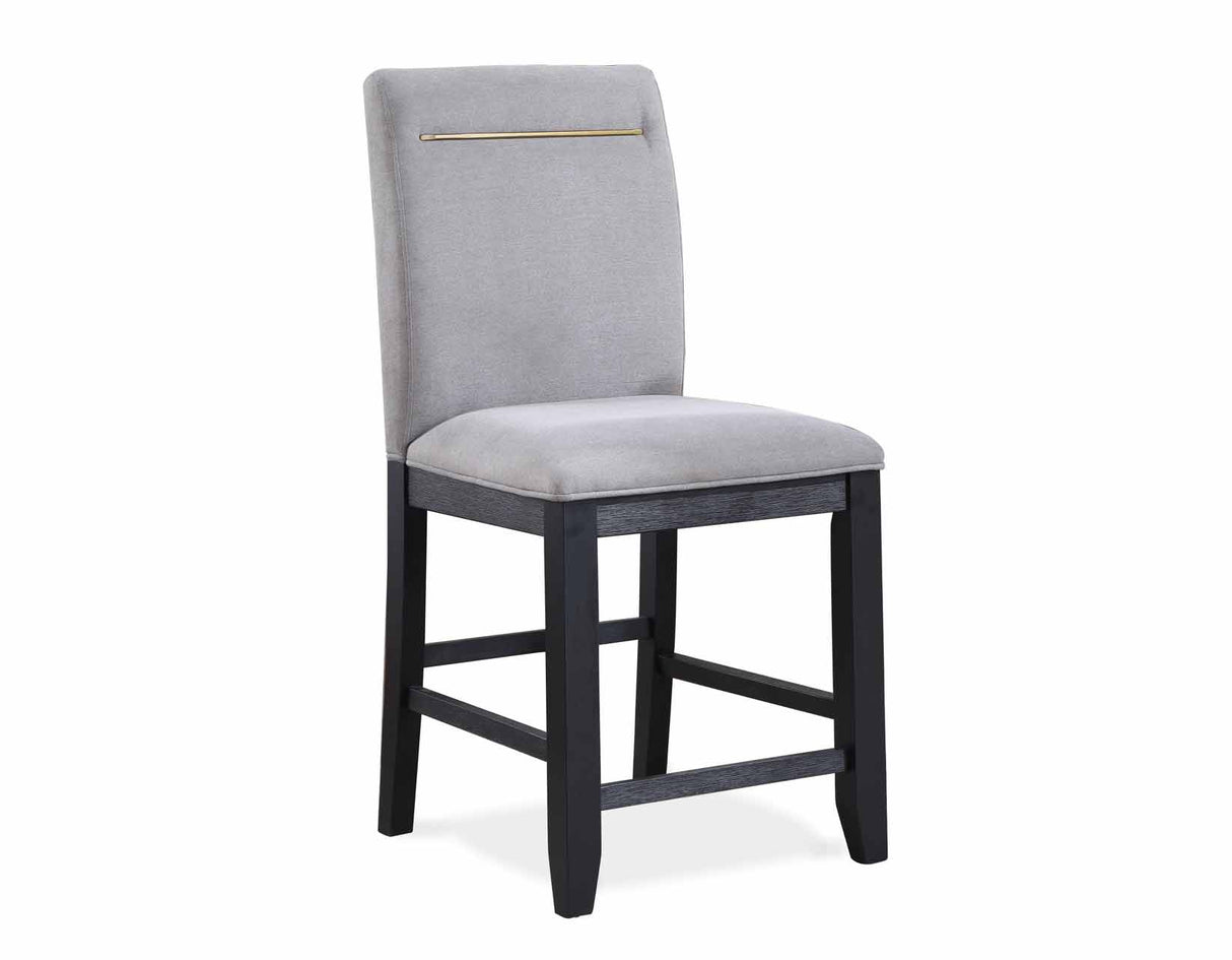 Yves 24″ Counter Stool, Grey Upholstered, Set of 2 - YS500CCG