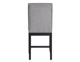 Yves 24″ Counter Stool, Grey Upholstered, Set of 2 - YS500CCG